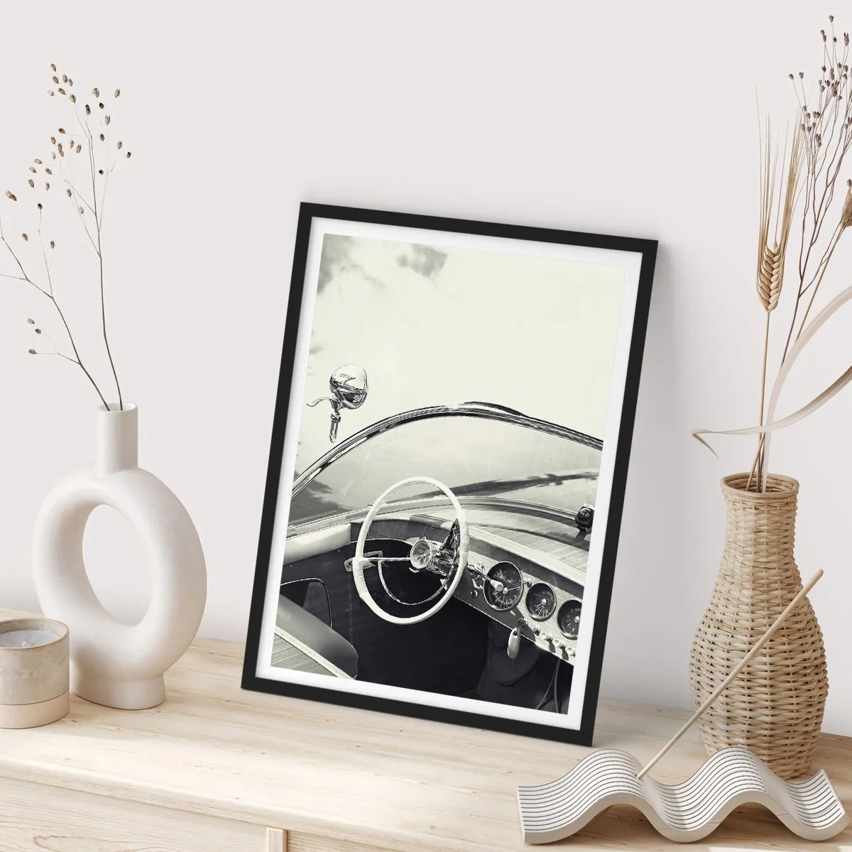 Poster in einem schwarzem Rahmen - Wetter für die Reichen - 30x40 cm