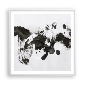 Poster in einem weißen Rahmen - Obwohl das Wahnsinn ist, steckt darin eine Methode? - 60x60 cm