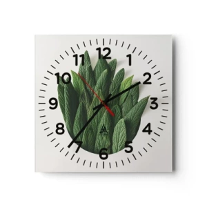 Wanduhr - Glasuhr - Ungebremste Neugier - 30x30 cm