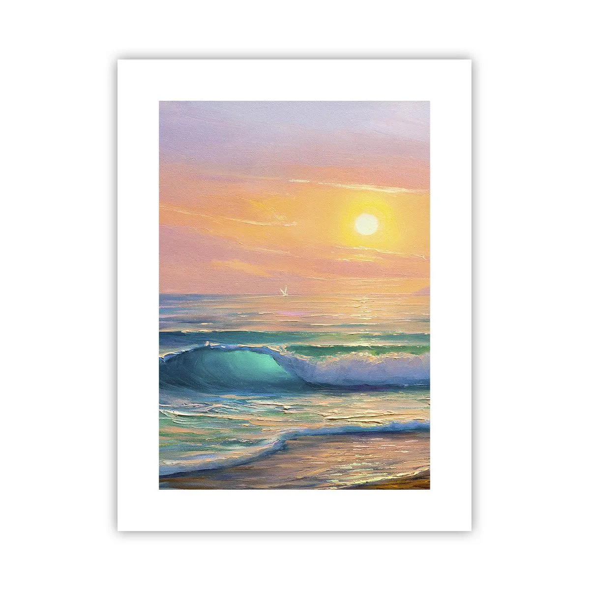 Poster - Ein türkisfarbenes Lied der Wellen - 30x40 cm