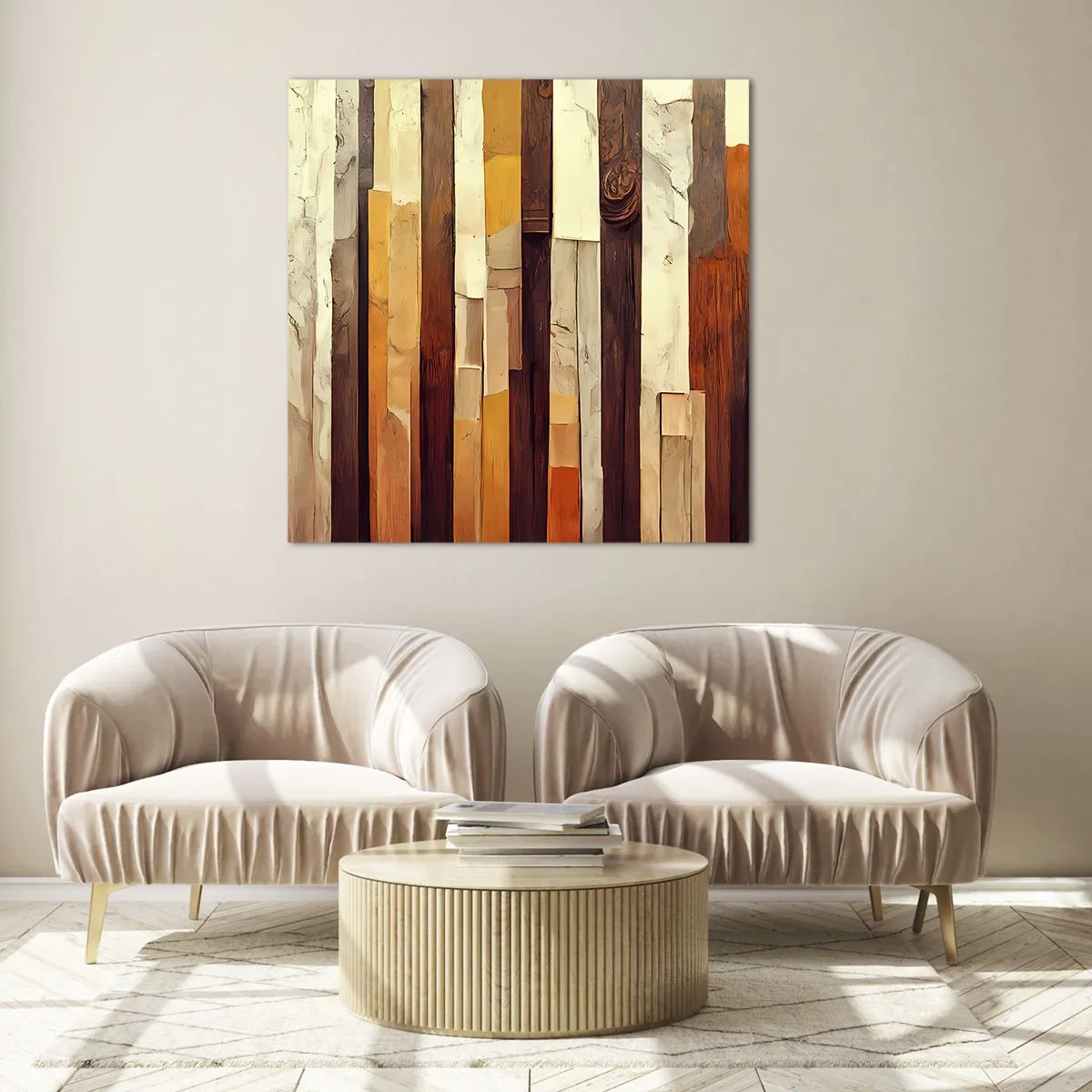 Glasbild - Bild auf glas - Hymne der Waldbäume - 70x70 cm