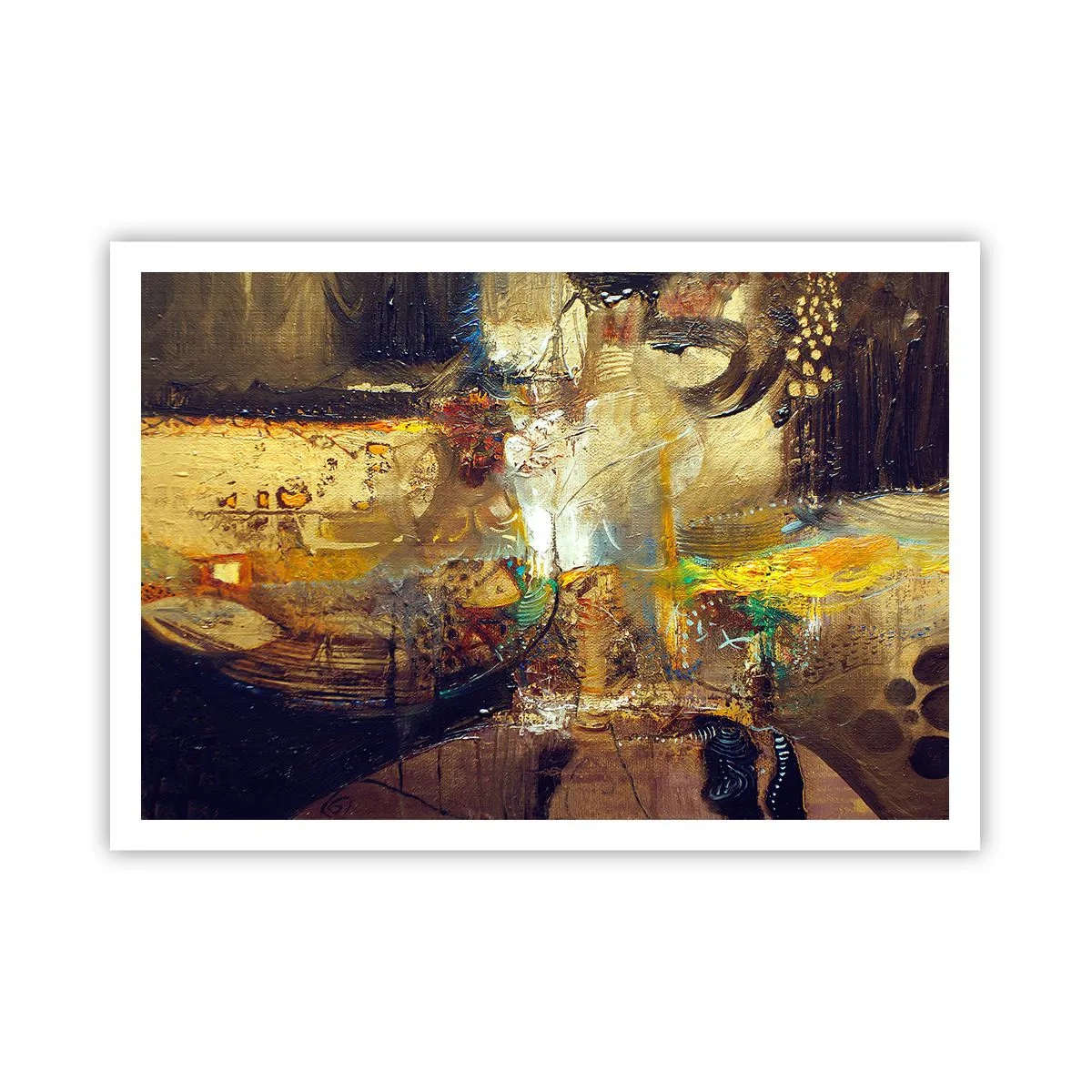 Poster - Abstraktes Stillleben in warmen Farben - 100x70cm - Kalt, wärmer, heiß - Moderne Wanddekoration für Wohnzimmer und Schlafzimmer ARTTOR