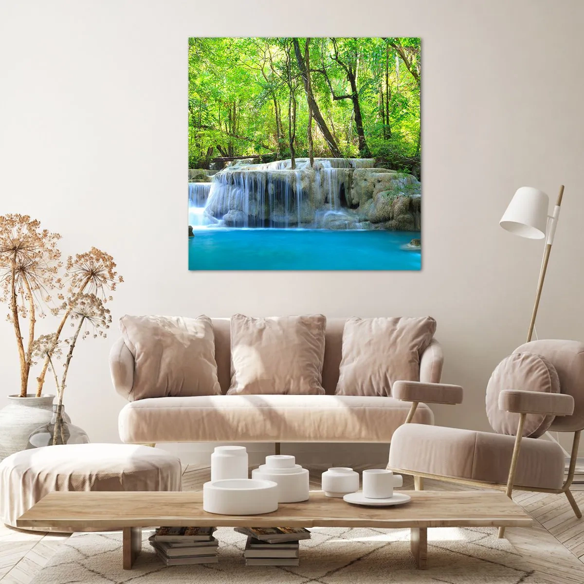 Bild auf Leinwand - Leinwandbild - In Türkis und Grün ertrinken - 60x60 cm