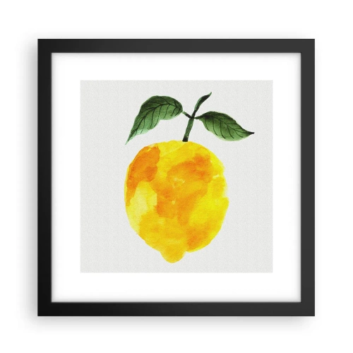 Poster in einem schwarzem Rahmen - So schmeckt man die Sonne - 30x30 cm