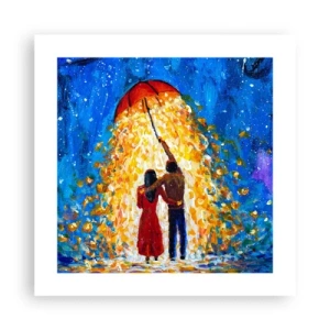 Poster - Zauber eines Regenabends? - 40x40 cm
