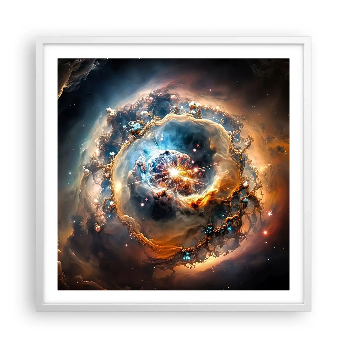 Poster in einem weißen Rahmen - Anfang - 60x60 cm