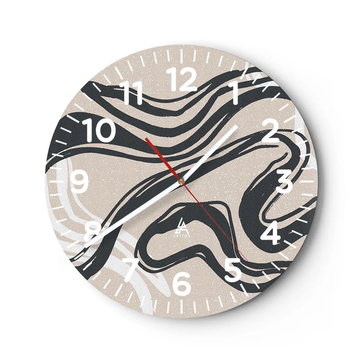 Wanduhr - Glasuhr - Vervielfachter Ausdruck - 40x40 cm