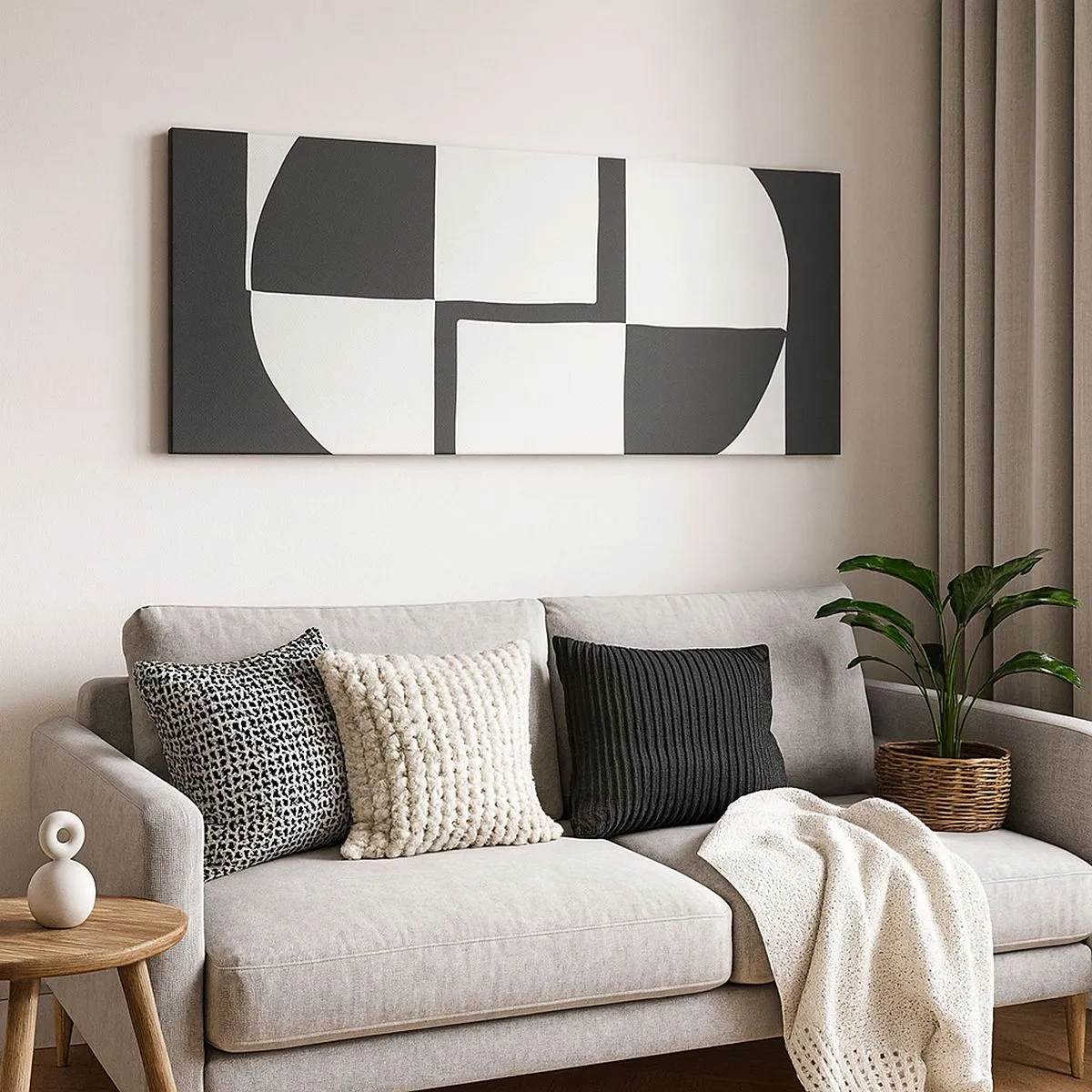 Bild auf Leinwand - Leinwandbild - Antithese - Synthese - 100x40 cm