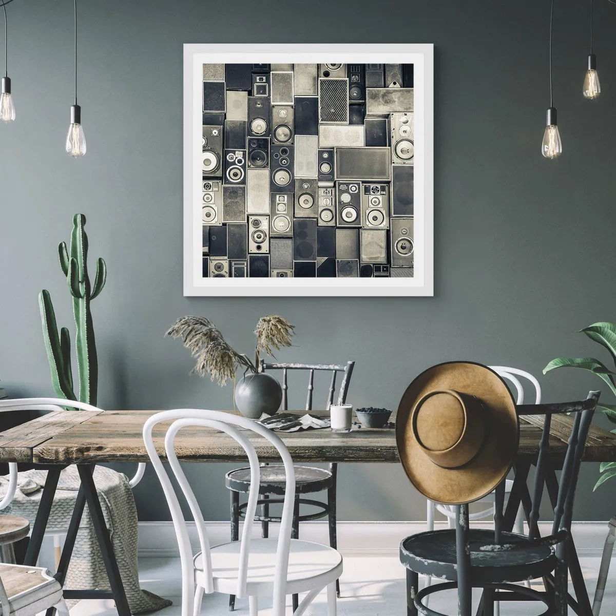 Poster in einem weißen Rahmen - Und es ist alles in Ordnung - 40x40 cm