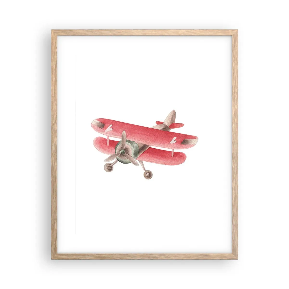 Poster in einem Rahmen aus heller Eiche - Bereit für Höhenflüge - 40x50 cm