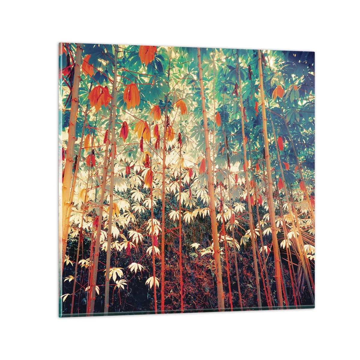 Glasbild - Bild auf glas - Das geheime Leben der Blätter - 30x30 cm