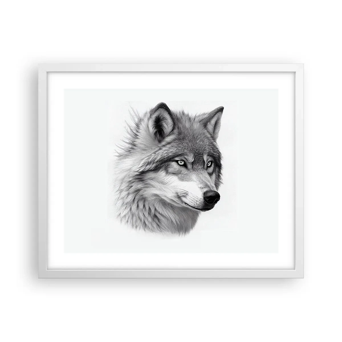 Poster in einem weißen Rahmen - Alpha – ohne Zweifel - 50x40 cm