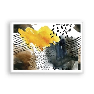 Poster in einem weißen Rahmen - Ein Treffen der Elemente der Natur - 100x70 cm