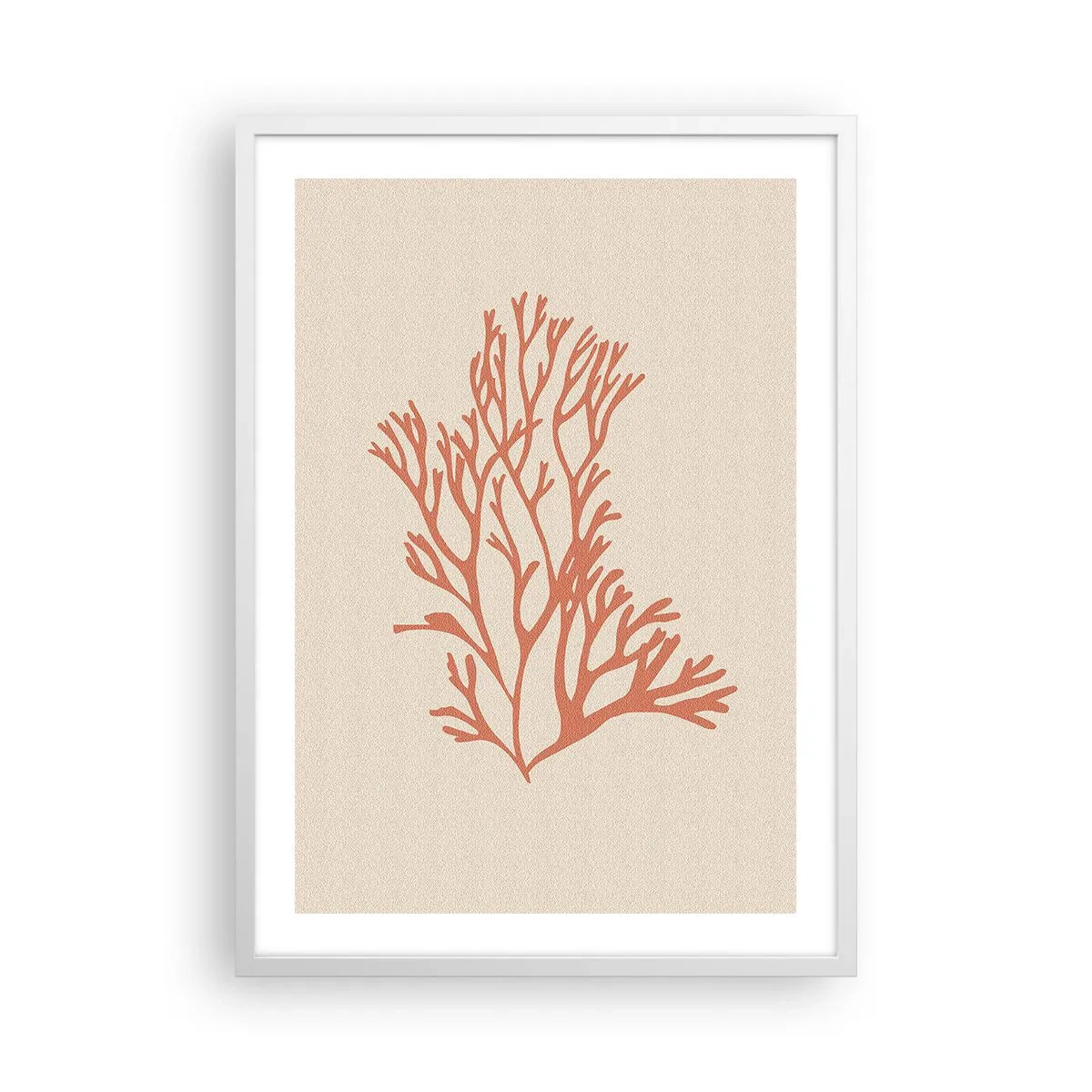 Poster in einem weißen Rahmen - Korallenfiligran - 50x70 cm