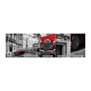 Fototapeten Muster Premium Canvas - Raubtier in der Stadt - Stadt, Eiffelturm, Paris - 100x30 cm