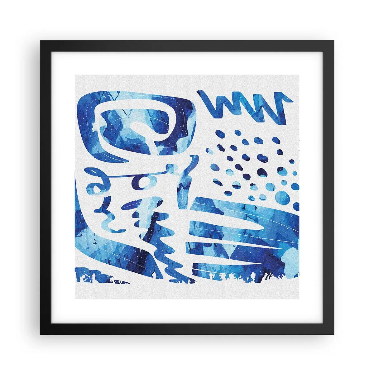 Poster in einem schwarzem Rahmen - Zurück zu den Wurzeln - 40x40 cm