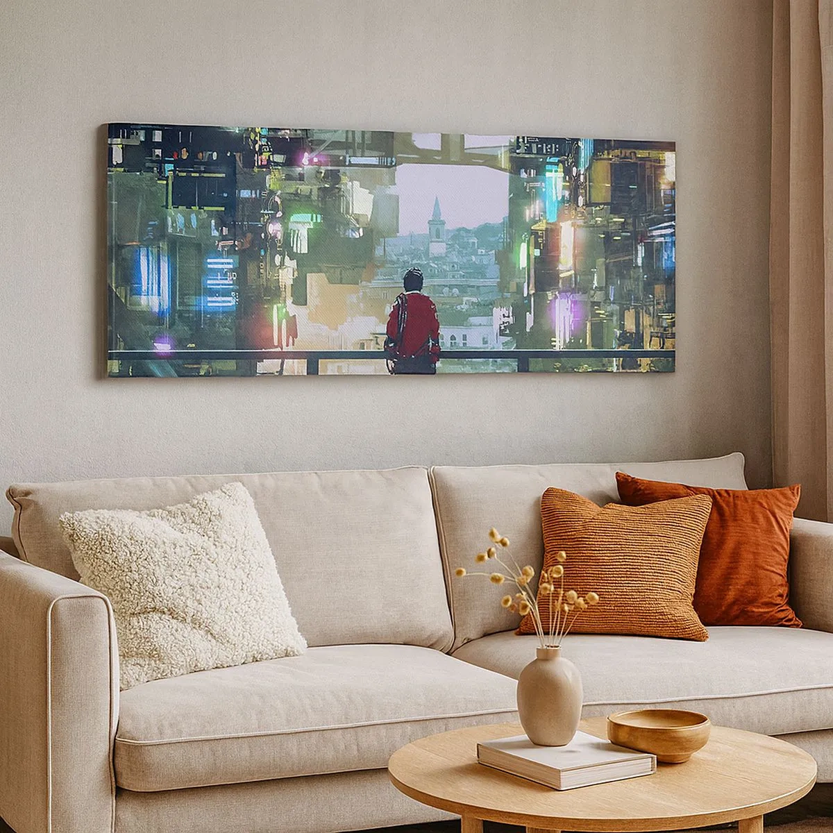 Bild auf Leinwand - Leinwandbild - Zwei Welten - 100x40 cm