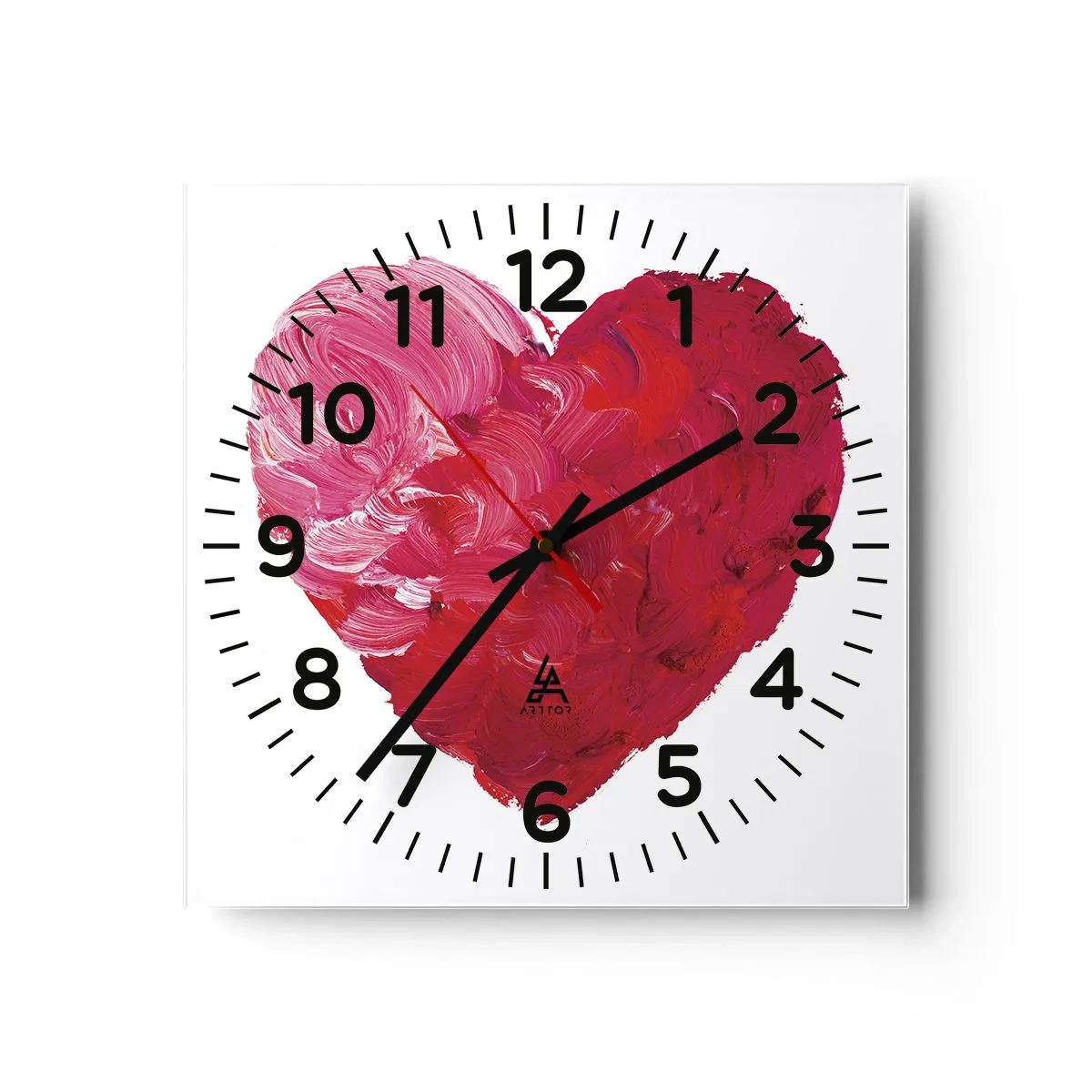 Wanduhr - Glasuhr - Alles was du brauchst ist Liebe - 30x30 cm