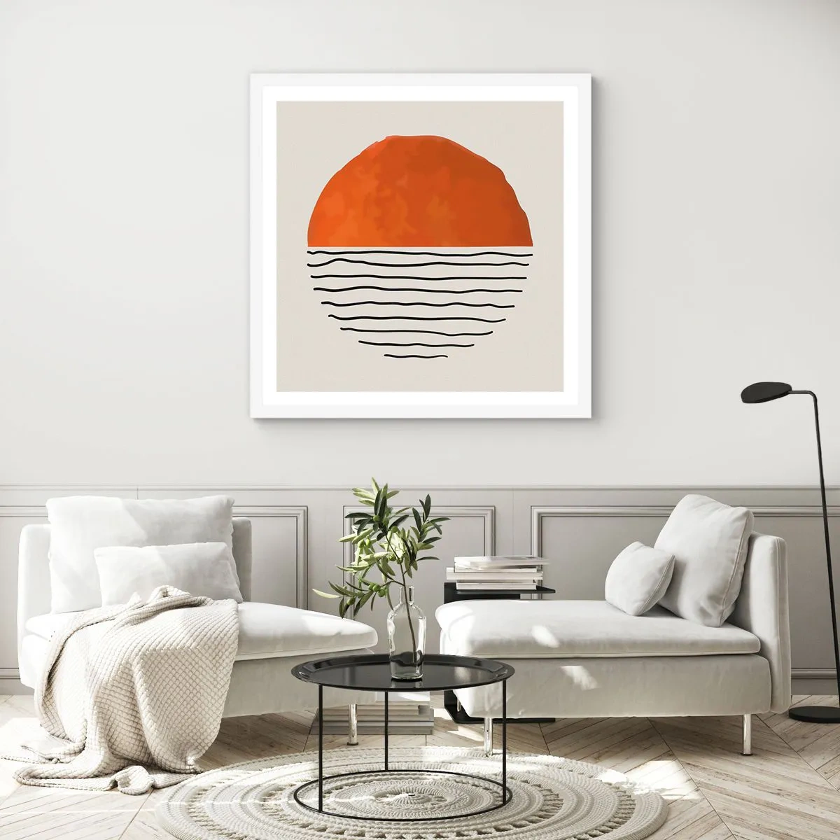 Poster in einem weißen Rahmen - Im japanischen Klima - 40x40 cm