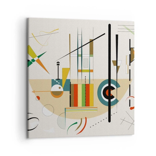 Bild auf Leinwand - Leinwandbild - Und die Welt lacht - 50x50 cm