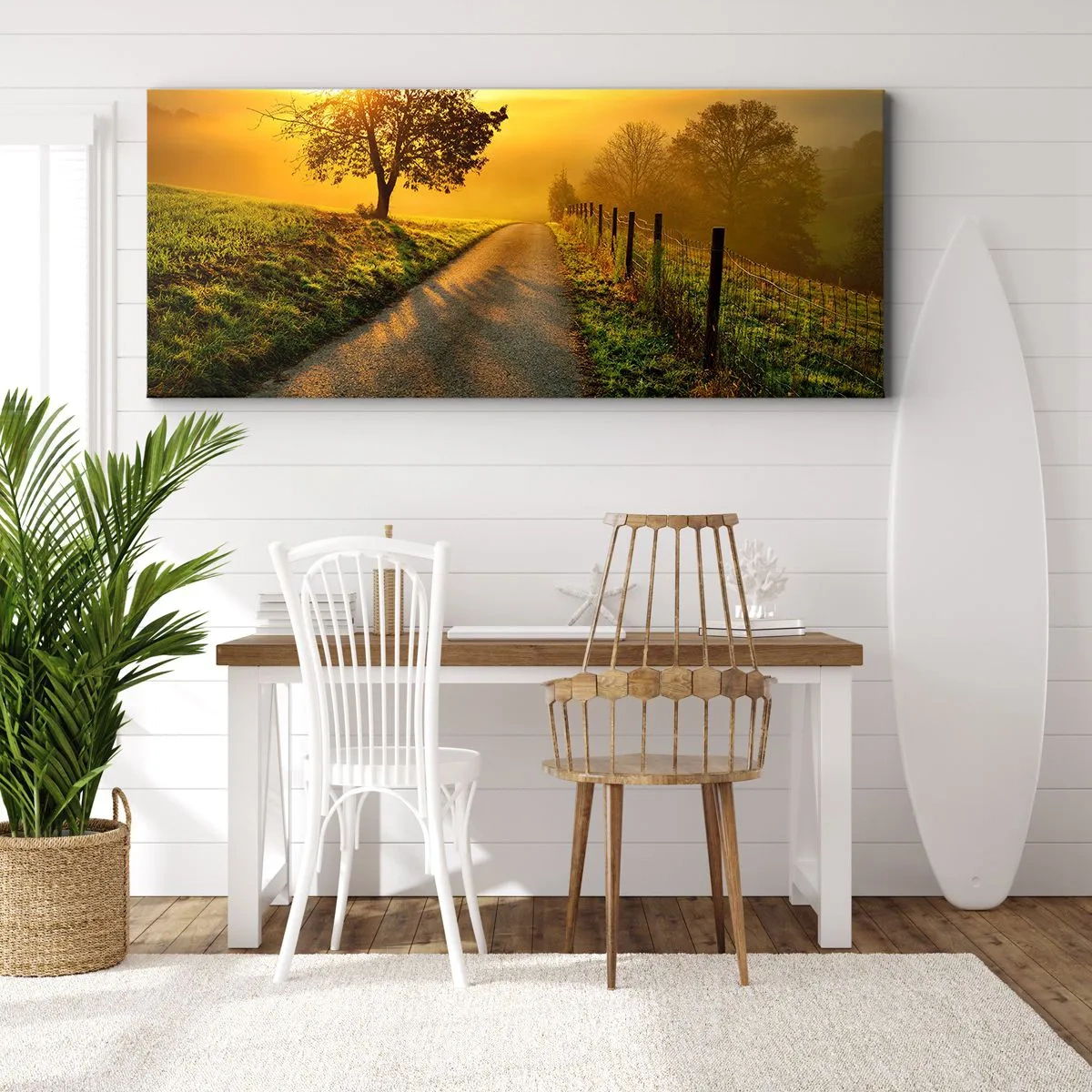 Bild auf Leinwand - Leinwandbild - Honig-Nachmittag - 90x30 cm