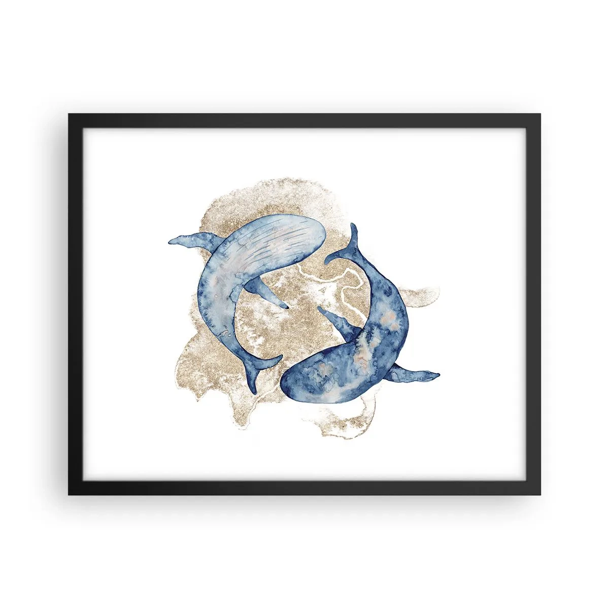 Poster in einem schwarzem Rahmen - Freundschaft oder Liebe? - 50x40 cm
