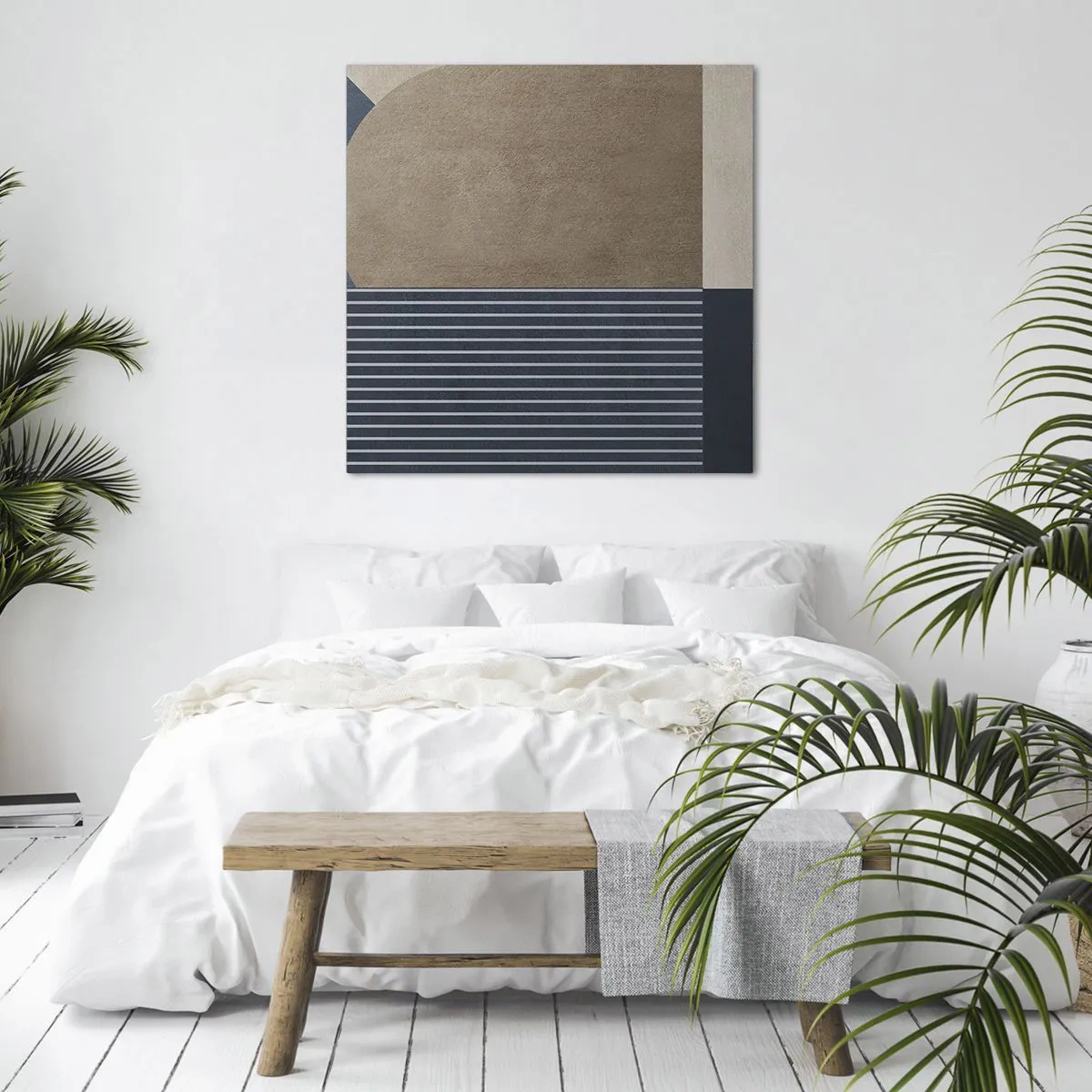 Bild auf Leinwand - Leinwandbild - Komposition aus Einfachheit und Rundheit - 70x70 cm