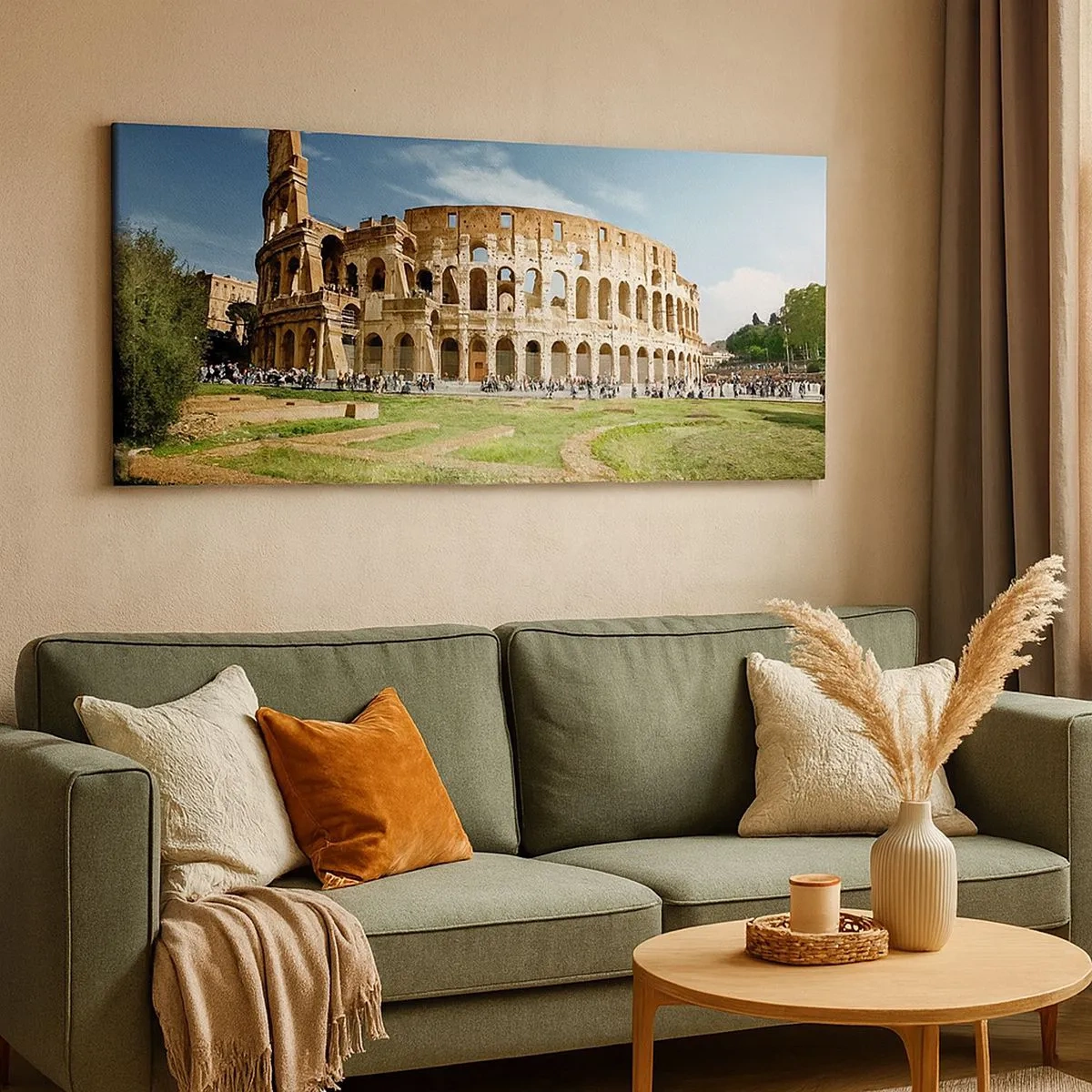 Bild auf Leinwand - Leinwandbild - Wir können immer noch das Knallen der Waffe hören - 100x40 cm