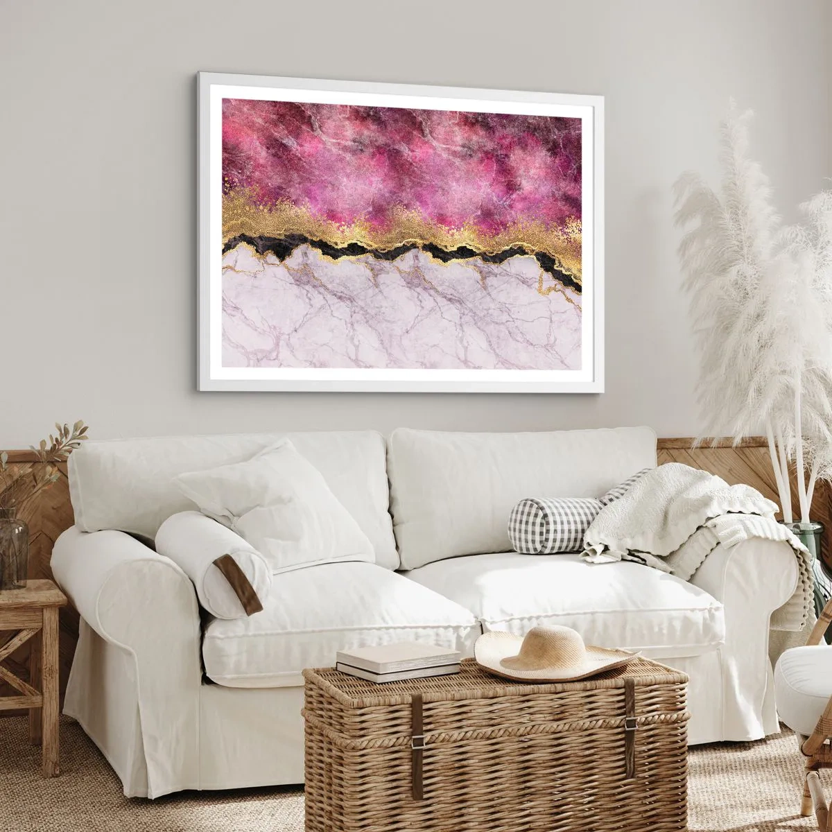 Poster in einem weißen Rahmen - An der Grenze - 70x50 cm