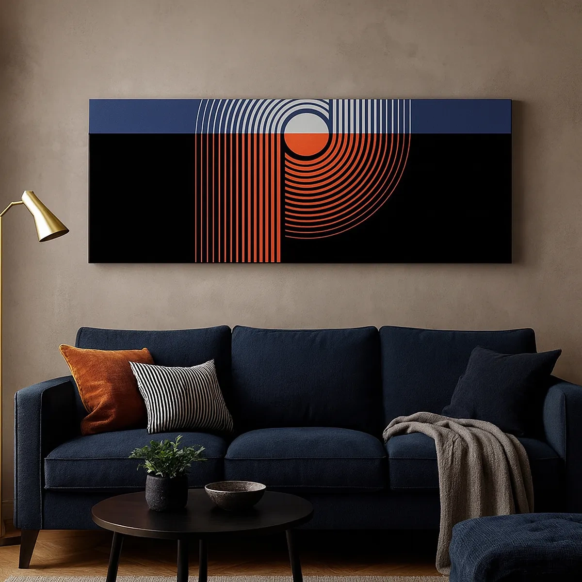 Bild auf Leinwand - Leinwandbild - In einer geometrischen Umarmung - 30x30 cm