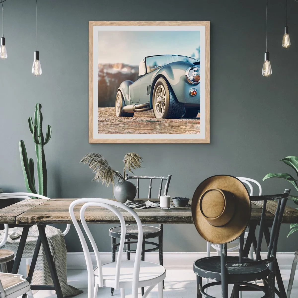 Poster in einem Rahmen aus heller Eiche - Denn Stil zählt - 30x30 cm