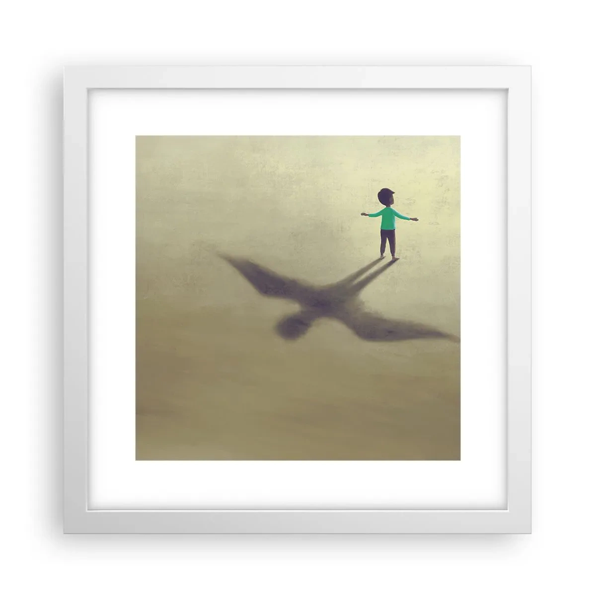 Poster in einem weißen Rahmen - Der Held der Zukunft - 30x30 cm