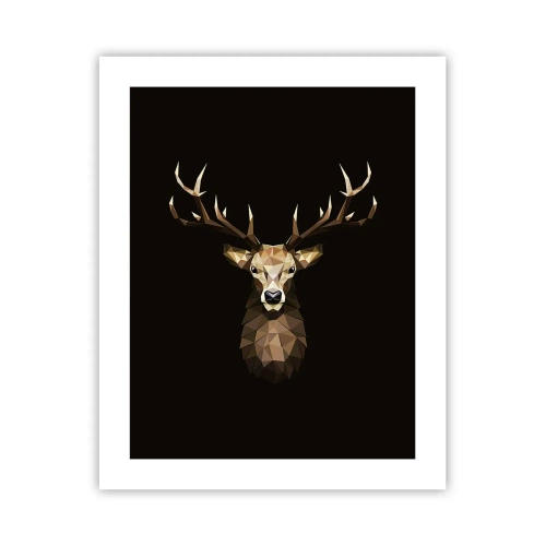 Poster - Kubistischer Hirsch - 40x50 cm