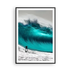 Poster in einem schwarzem Rahmen - Herausforderung angenommen - 70x100 cm