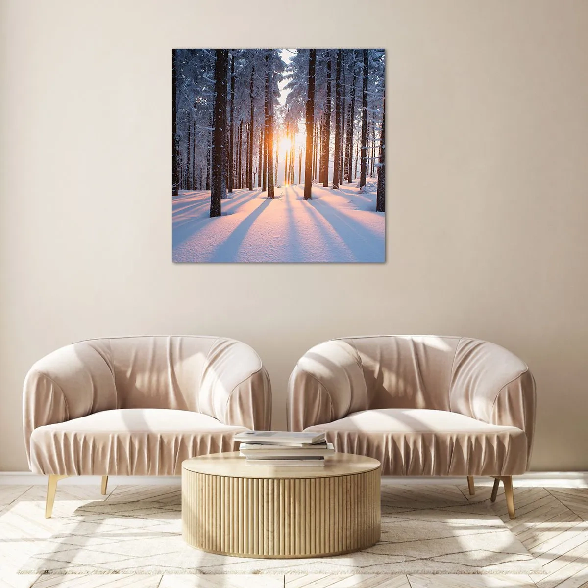 Glasbild - Bild auf glas - Ganz klar schwarz auf weiß - 70x70 cm