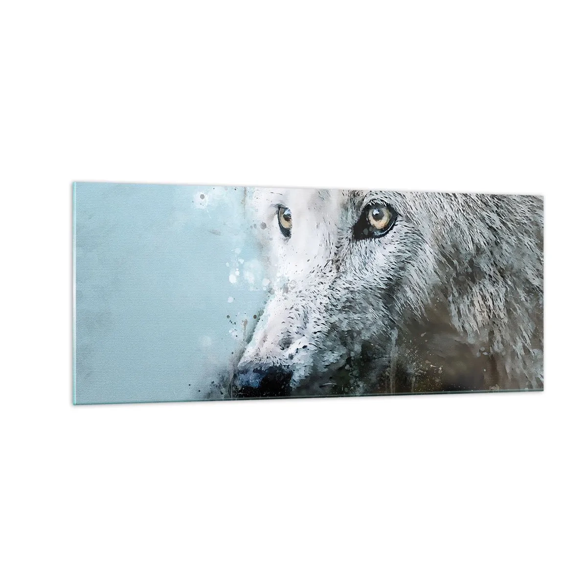 Glasbild - Bild auf glas - Lerne die Wolfsseele kennen - 100x40 cm