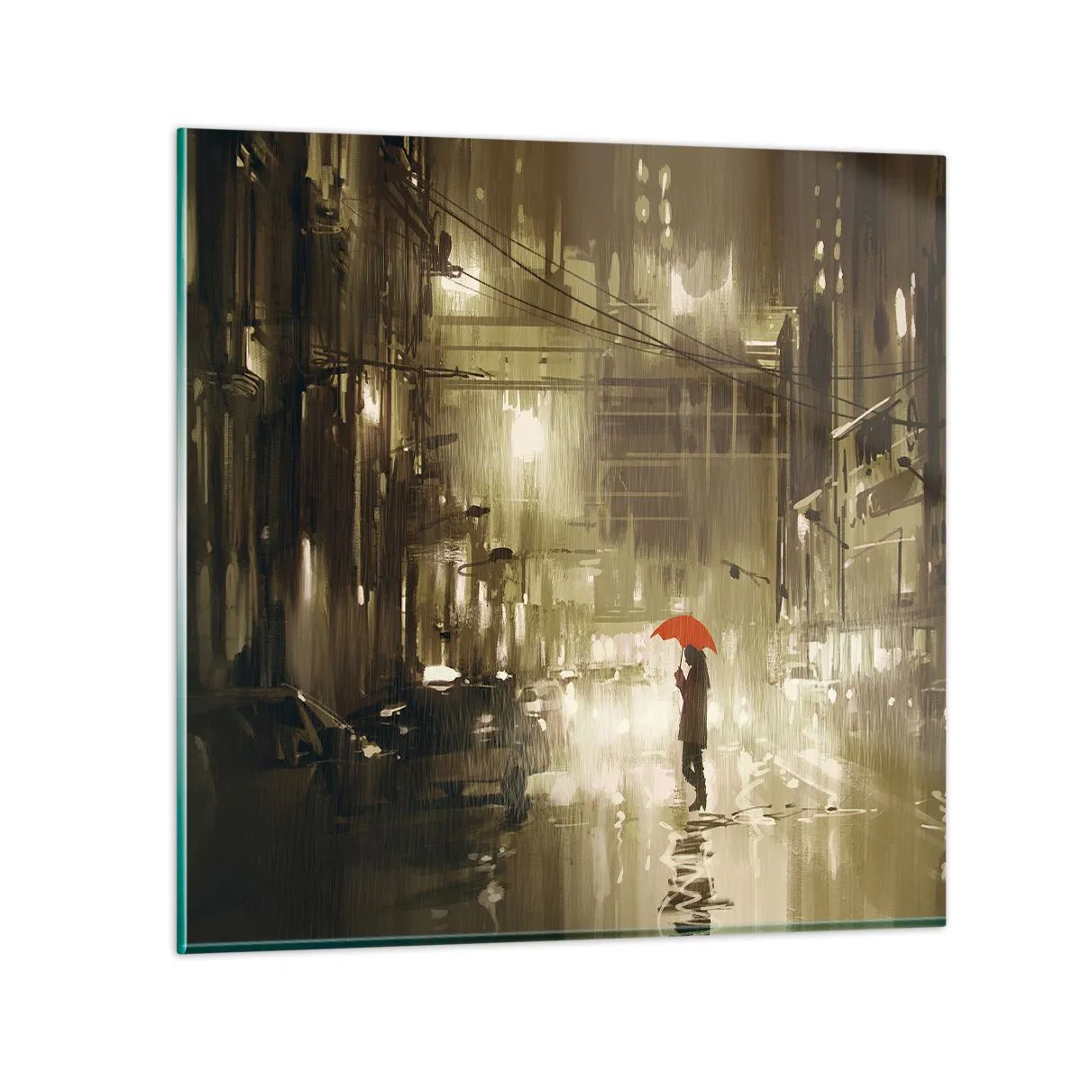 Glasbild - Bild auf glas - Allein aber nicht einsam - 70x70 cm