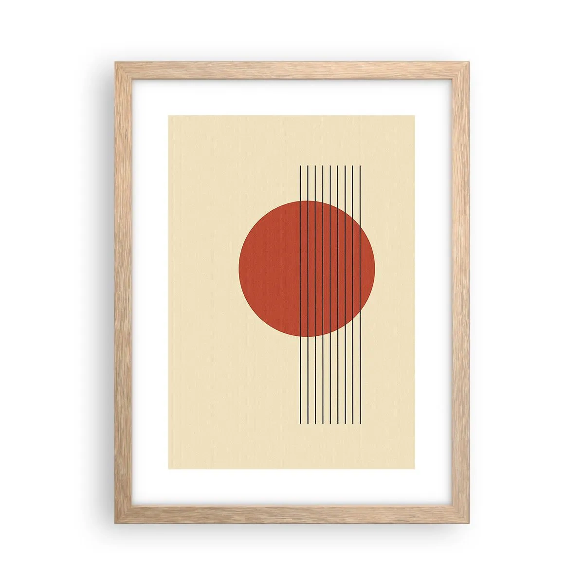 Poster in einem Rahmen aus heller Eiche - Immer wieder und weiter - 30x40 cm