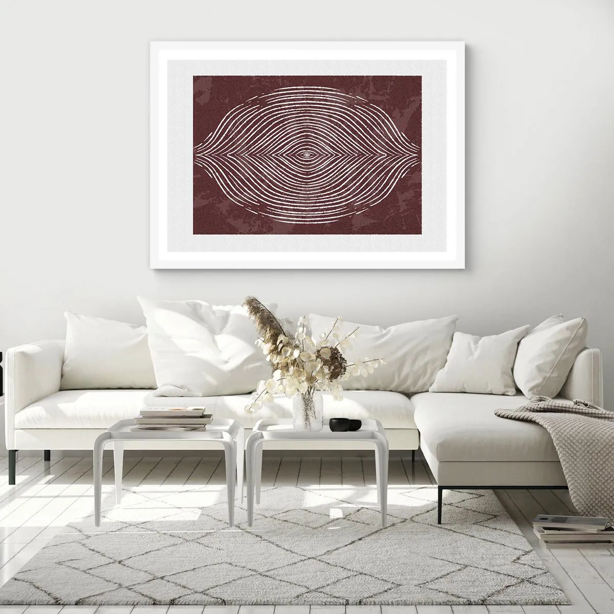 Poster in einem weißen Rahmen - Der Raum spricht - 40x30 cm