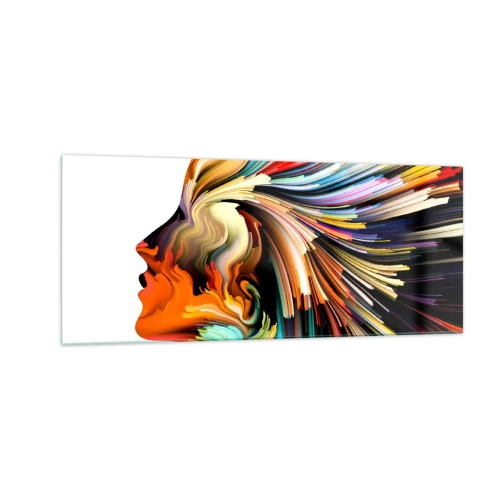 Glasbild - Bild auf glas - Eine Explosion der Fantasie - 100x40 cm