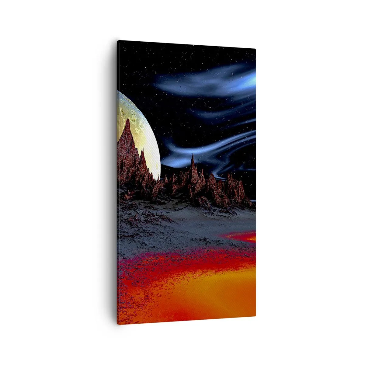 Bild auf Leinwand - Leinwandbild - Unbekannte Welt - 55x100 cm