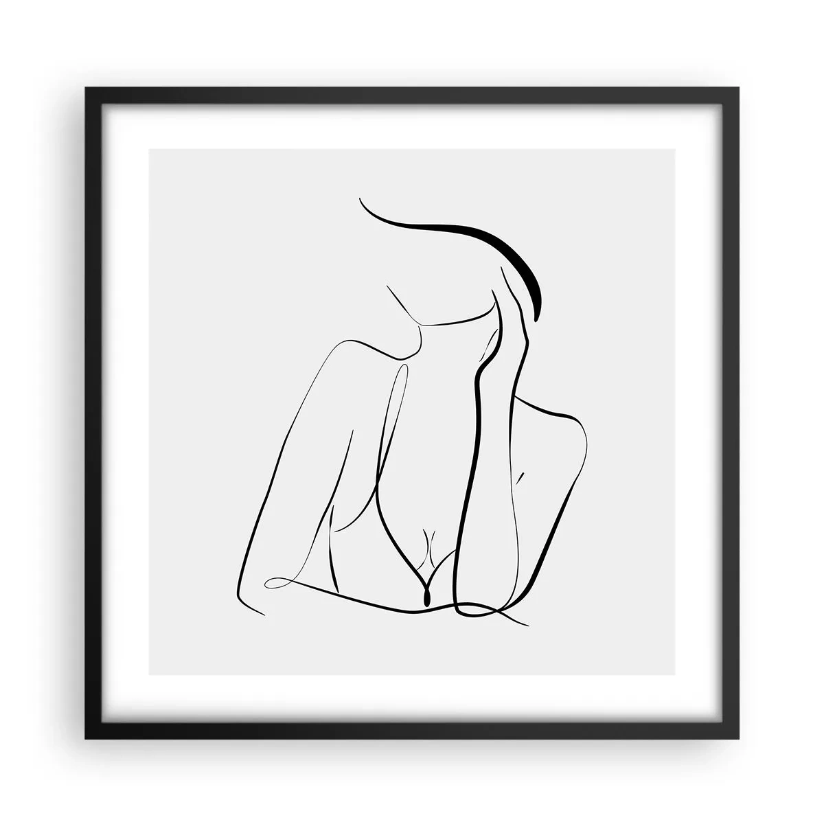 Poster in einem schwarzem Rahmen - Auf der Traumwelle - 50x50 cm