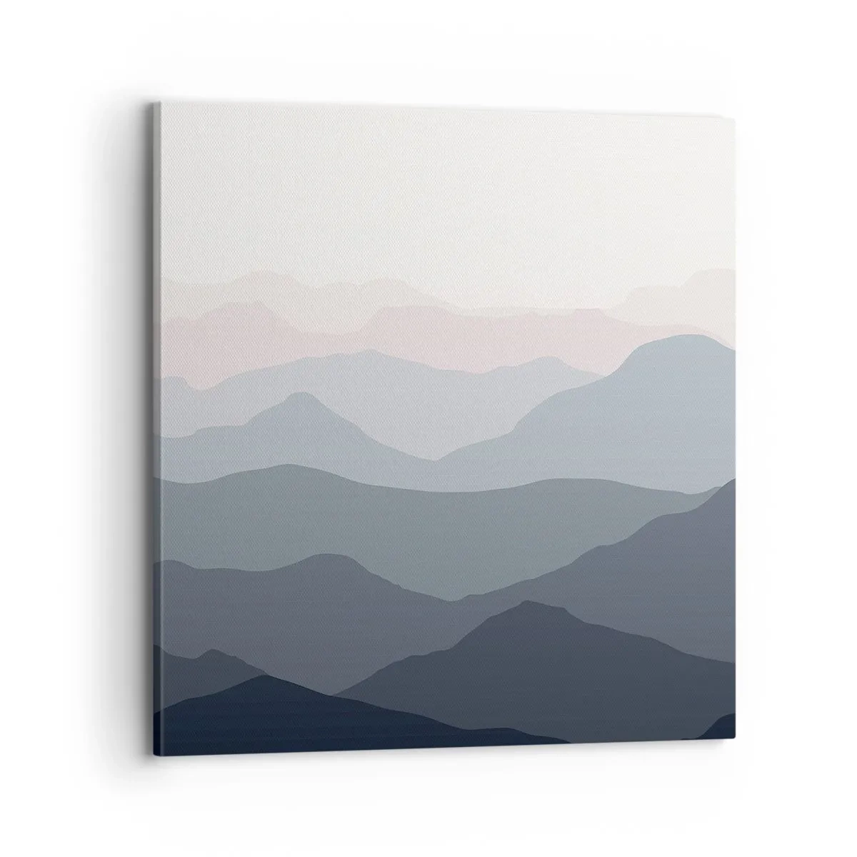 Bild auf Leinwand - Leinwandbild - Wellen der Berge - 70x70 cm
