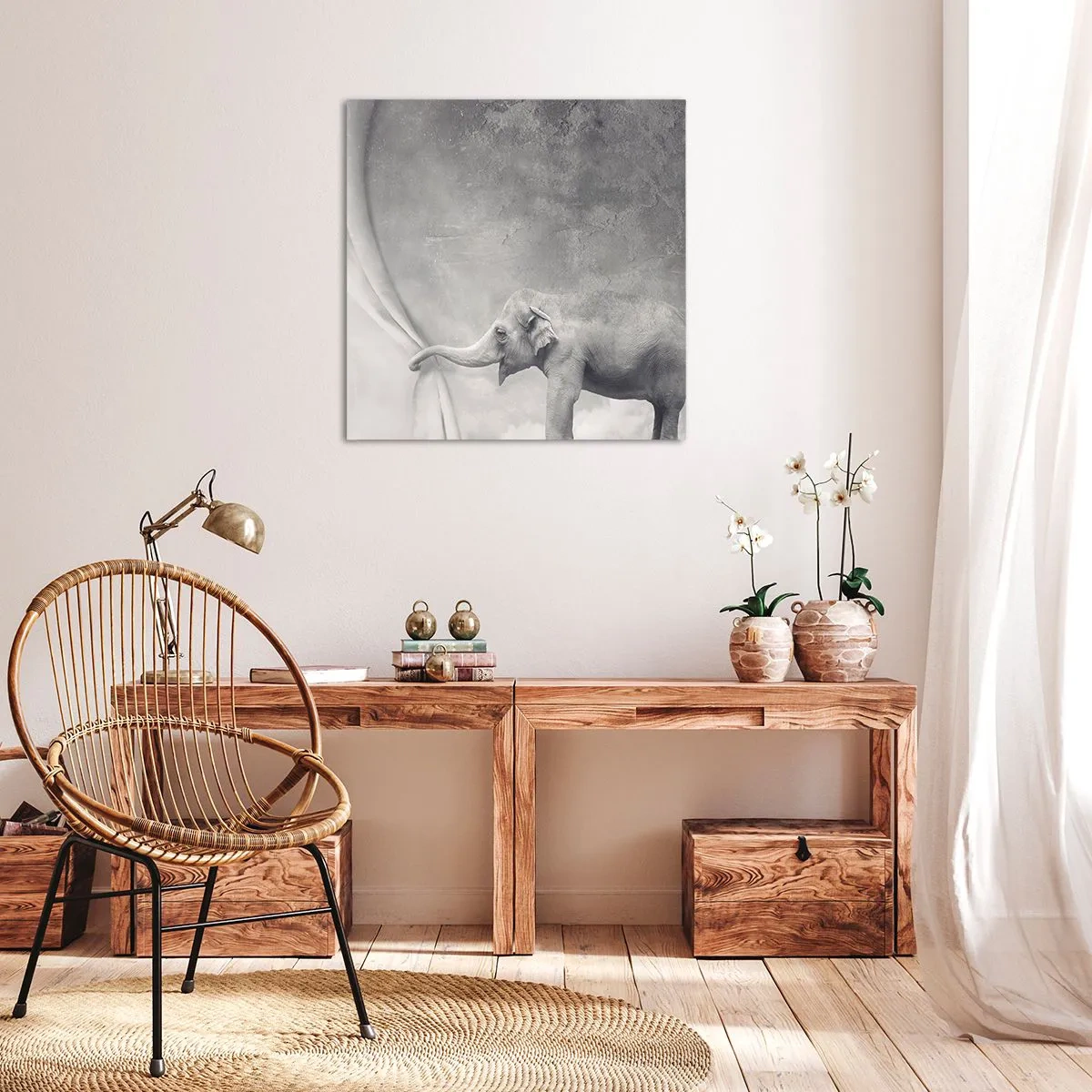 Bild auf Leinwand - Leinwandbild - Enthülle das Geheimnis - 50x50 cm