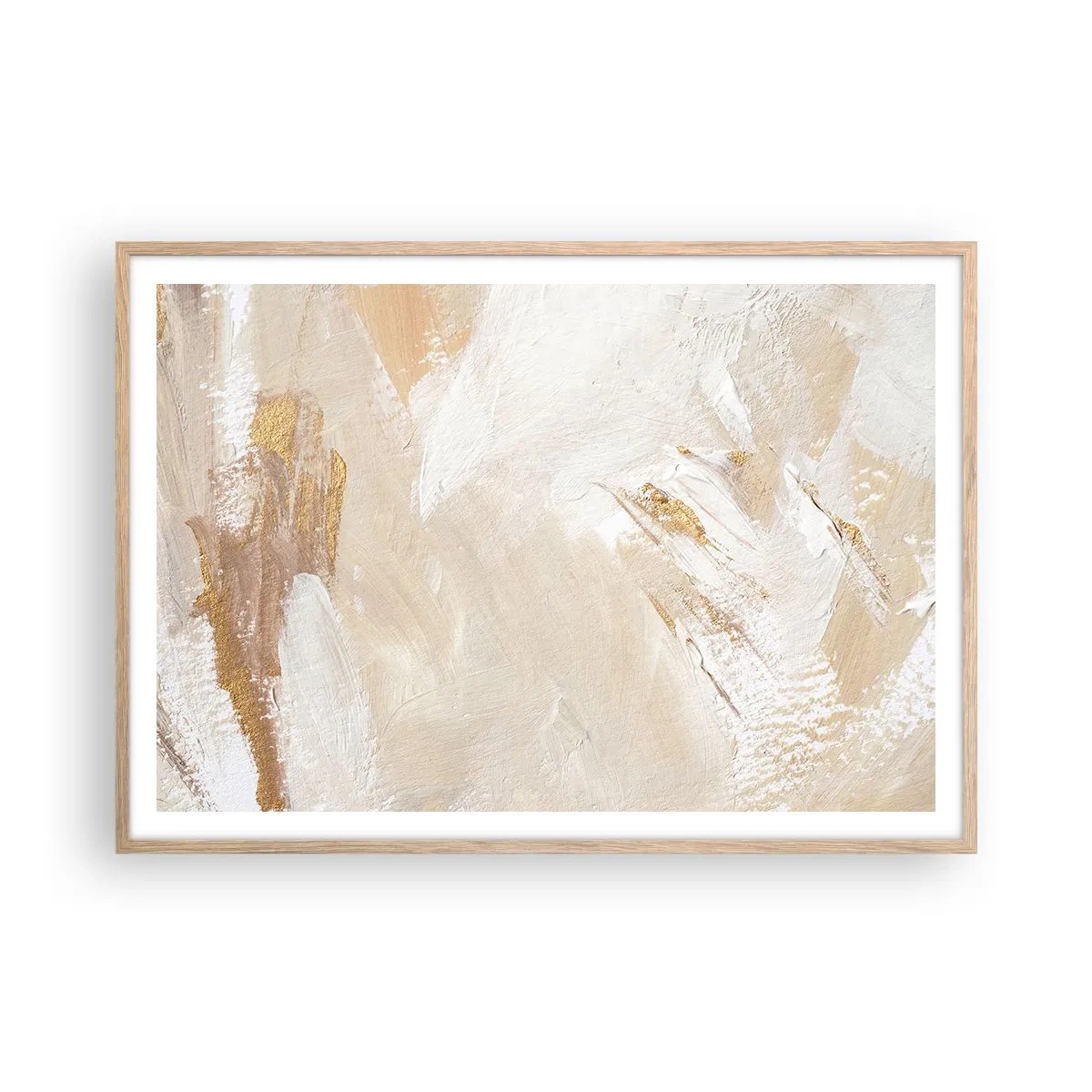 Poster in einem Rahmen aus heller Eiche - Pastellkomposition - 100x70 cm