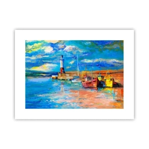 Poster - Ein Nachmittag in der Regenbogenbucht - 40x30 cm