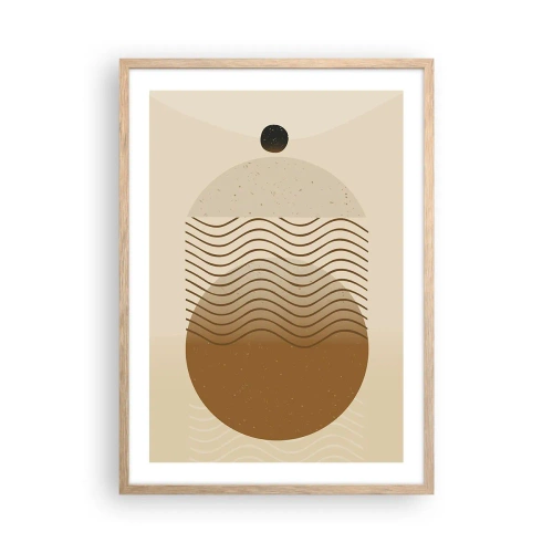 Poster in einem Rahmen aus heller Eiche - Zur Entstehung geometrischer Figuren - 50x70 cm