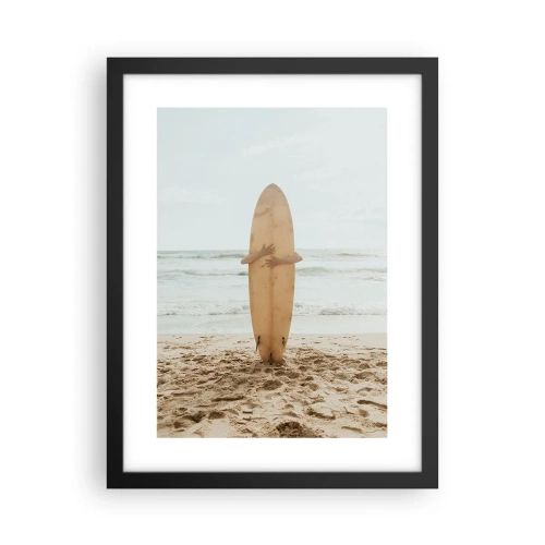 Poster in einem schwarzem Rahmen - Aus Liebe zu Wellen - 30x40 cm