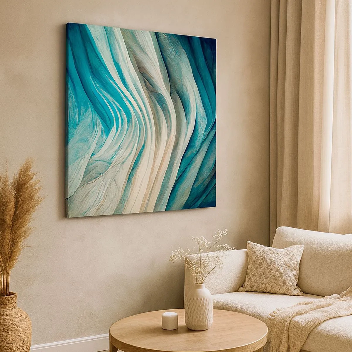 Bild auf Leinwand - Leinwandbild - Blaue Unersättlichkeit - 30x30 cm