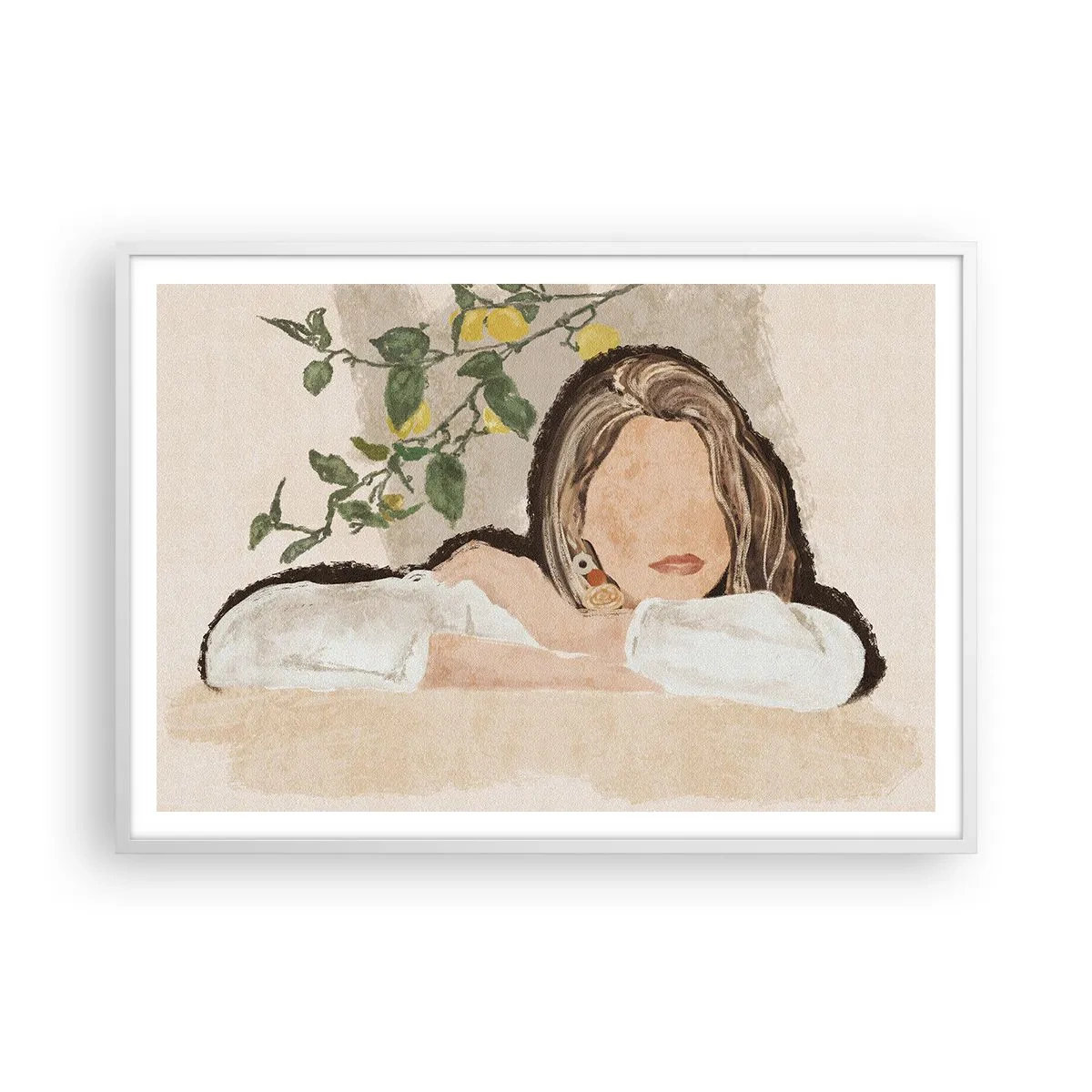 Poster in einem weißen Rahmen - Südländische Schönheit - 100x70 cm